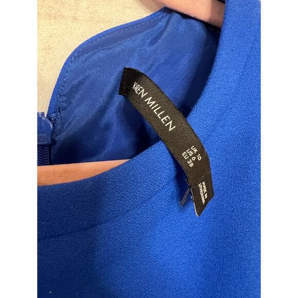 Karen Millen Vibrant Blue Dress Size 6 - Picture 3 of 5